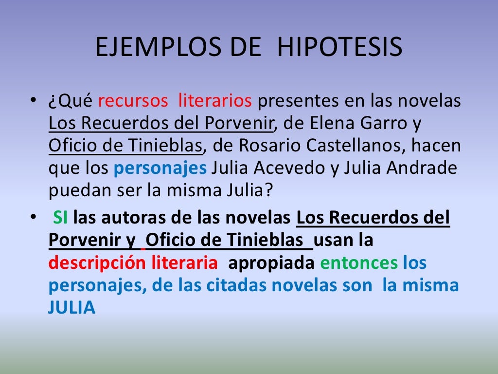 Hipotesis de investigacion