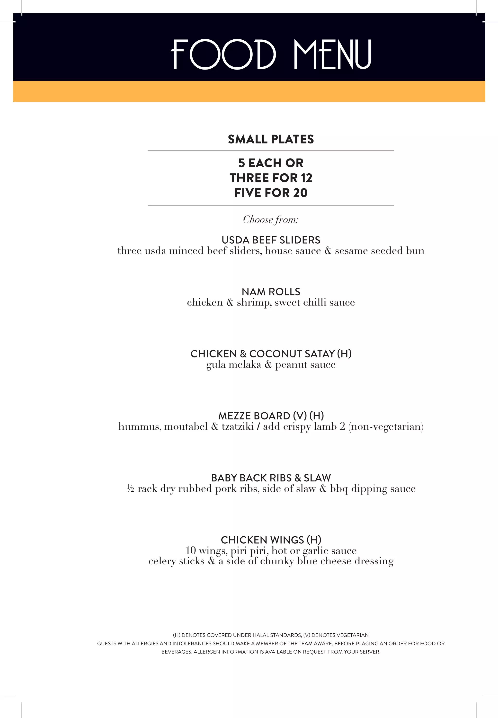 Food Menu at The Hippodrome | PDF