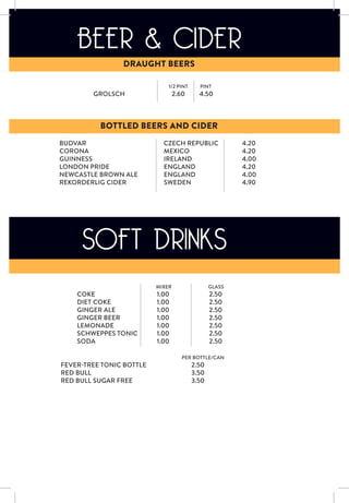 Food Menu at The Hippodrome | PDF