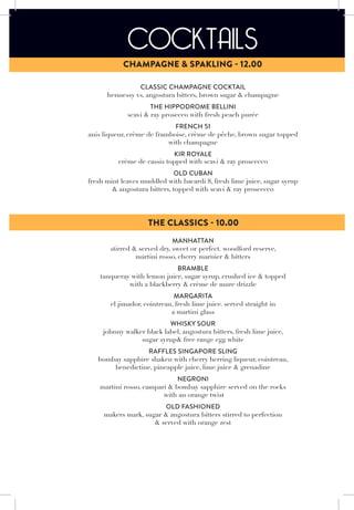 Food Menu at The Hippodrome | PDF