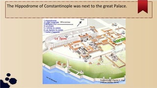 The Hippodrome of Constantinople was next to the great Palace.
 