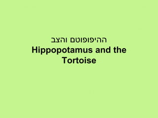 ההיפופוטם והצב Hippopotamus and the Tortoise 