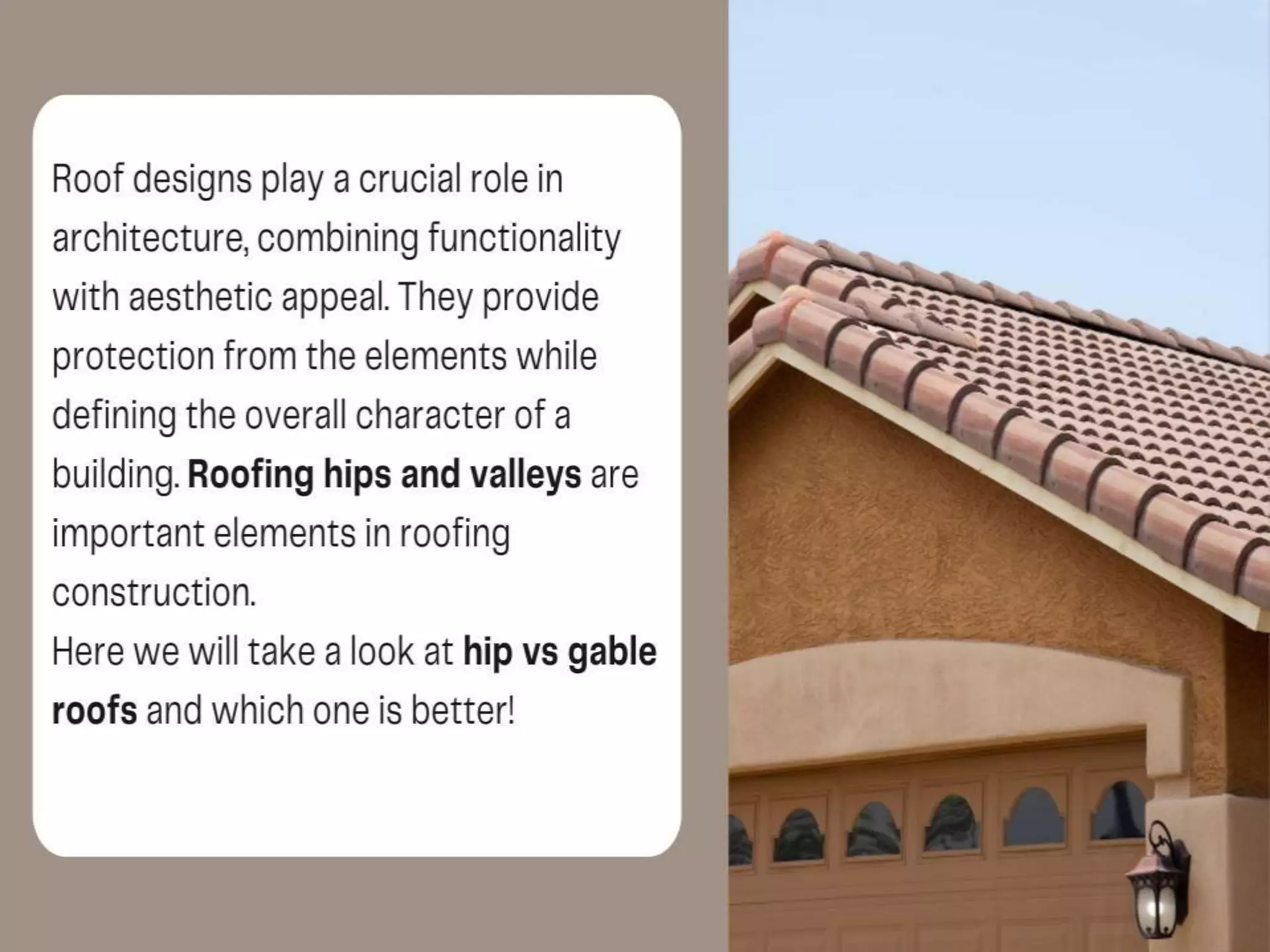 HIP ROOF VS. GABLE ROOF | PPTX