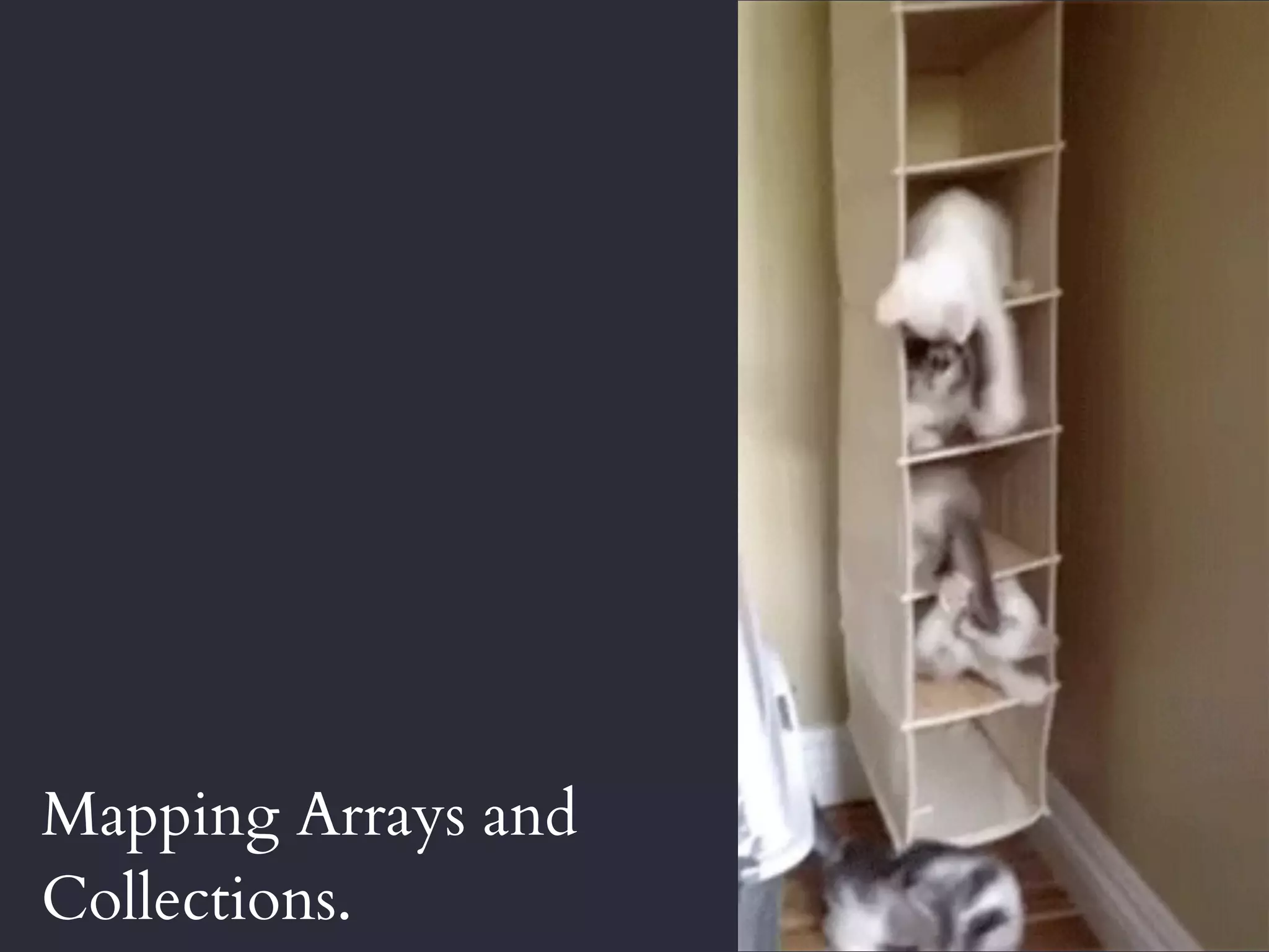 Mapping Arrays and
Collections.
 