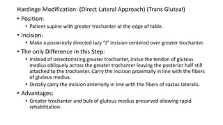 Direct Lateral Harding Approach Hip surgical approach | PPTX
