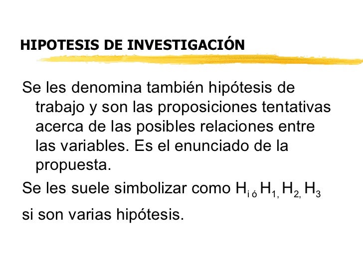 Hipótesis de Investigación Tesis