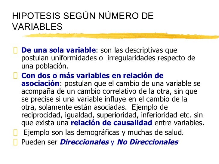 Hipótesis de Investigación - Tesis