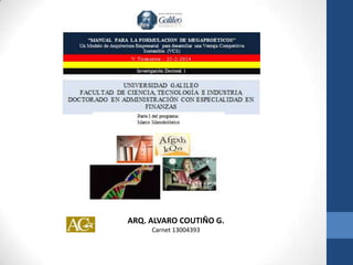 ARQ. ALVARO COUTIÑO G.
Carnet 13004393

 