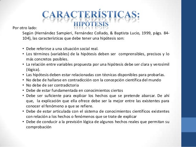 Hipótesis y guía para la elaboración de una tesis