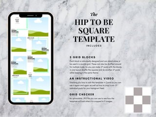 Hip to be square instagram puzzle template