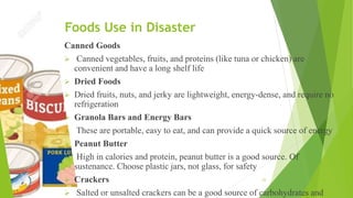 Role of food in disaster response | PPTX