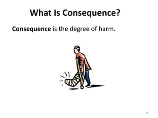 What Is Consequence?
30
Consequence is the degree of harm.
 
