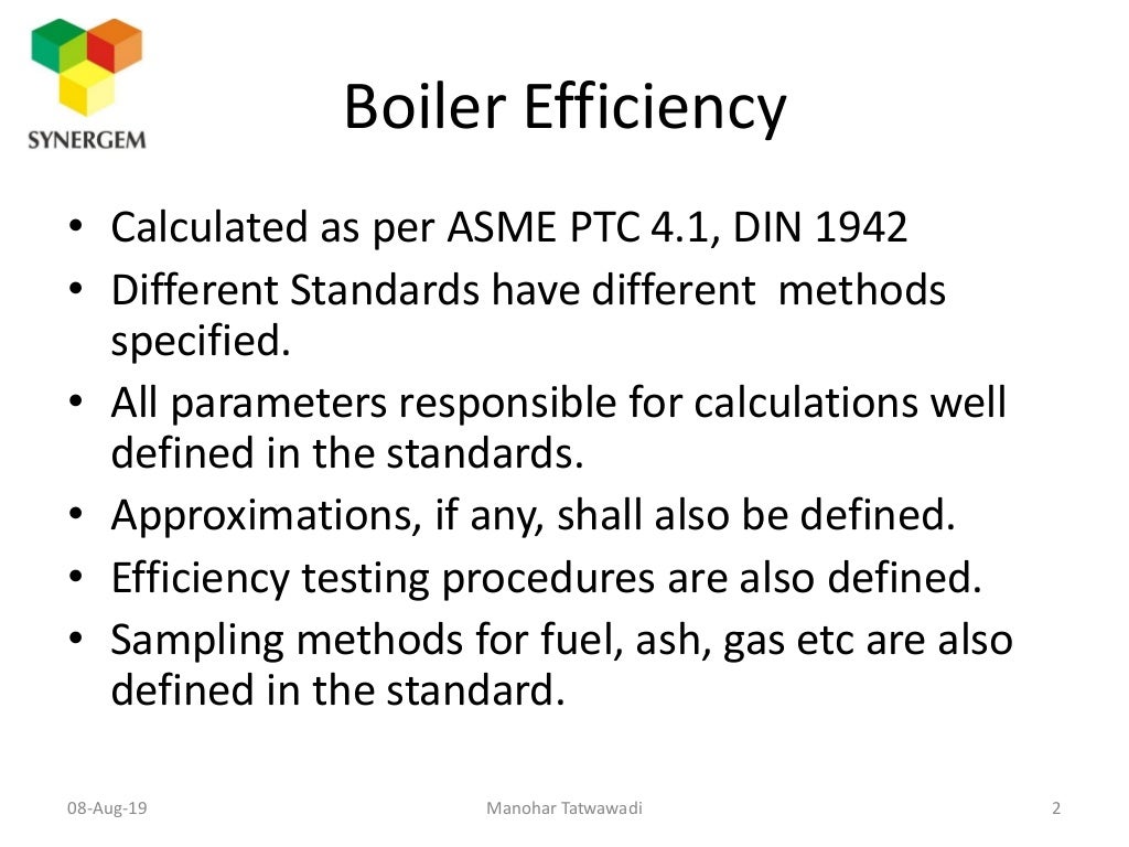 Boiler Efficiency Calculations