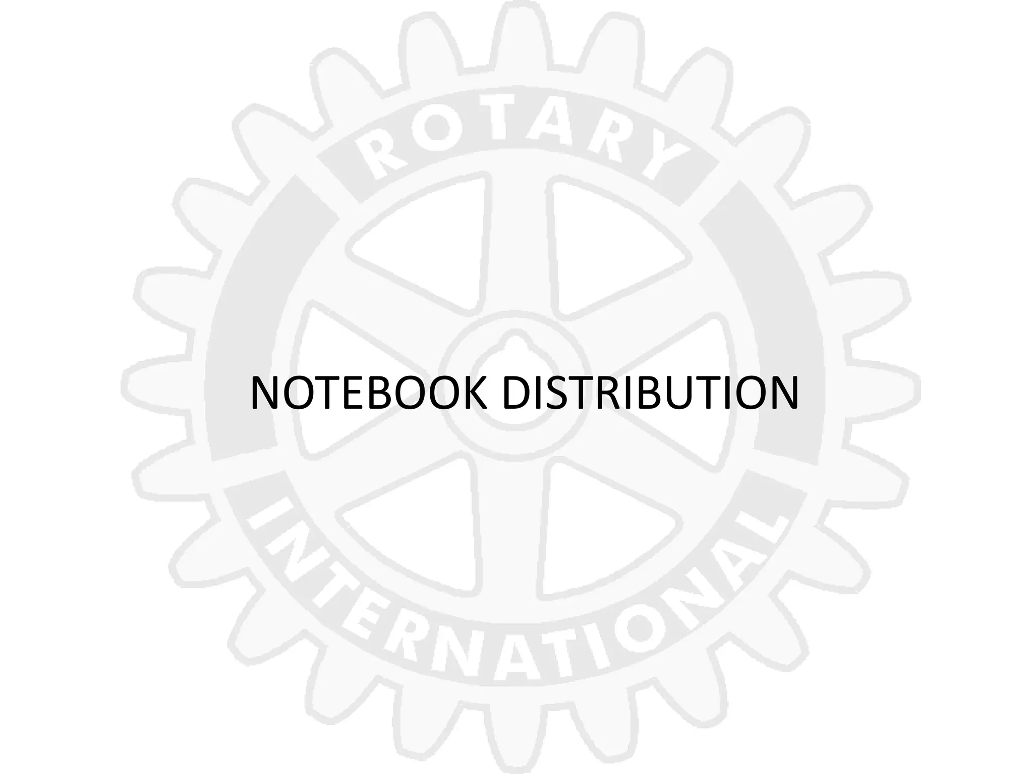 NOTEBOOK DISTRIBUTION
 