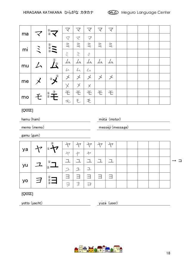 Hiragana Katakana Worksheet