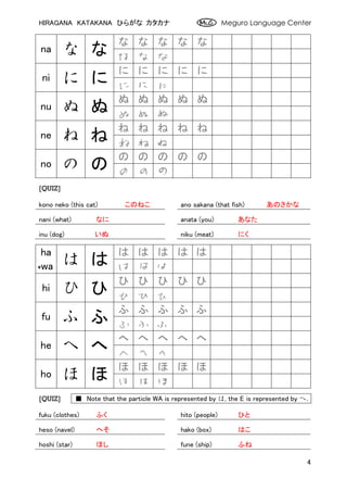 Hiragana Katakana Worksheet Answers