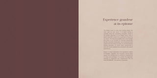 Experience grandeur
at its epitome
The Midas touch is more than turning things into
mere gold by your touch. It is about turning a
valueless thing into something invaluable. Powai is
the perfect specimen of our Midas touch, once a
barren land that turned into a landmark of luxury by
our touch. This was only possible due to the foresight
and vision of our founders Dr. Niranjan Hiranandani
and Mr. Surendra Hiranandani, who envisioned it and
made Powai into what it is today, an architectural and
lifestyle spectacle. An iconic vision transformed a
land with vacant swathes into a landmark with vibrant
experiences.
Powai. A unique destination that represents a blend
of foresight, capability and innovation across every
aspect from architecture to comforts to experiences
to views and privileges. It is amidst this legendary
expanse of magnitude and magnificence that we
have RICHMOND, The epitome of grandeur.
 