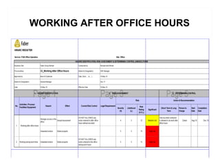 WORKING AFTER OFFICE HOURS
 