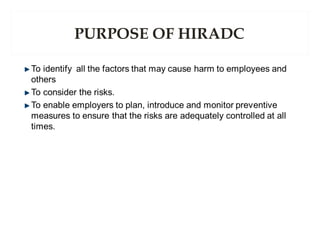 PURPOSE OF HIRADC
 