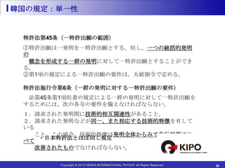 日米実務の相違を考慮した外内特許出願 単一性 シフト補正に焦点をあてて