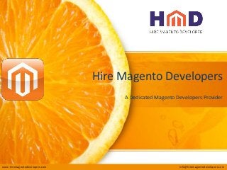 Hire Magento Developers
A Dedicated Magento Developers Provider
www.hiremagentodevelopers.com info@hiremagentodevelopers.com
 