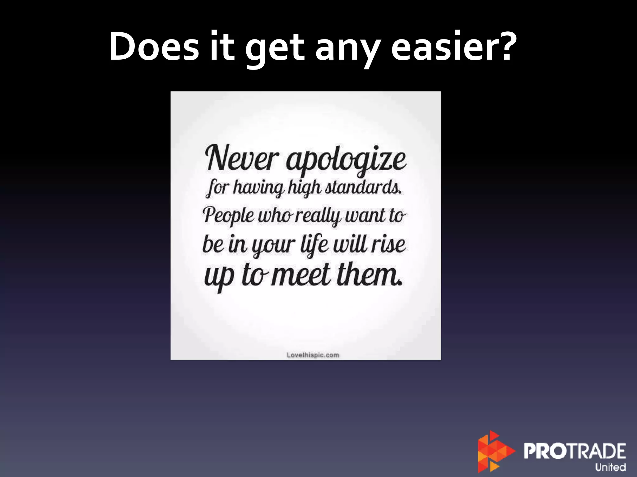 Does it get any easier?
 