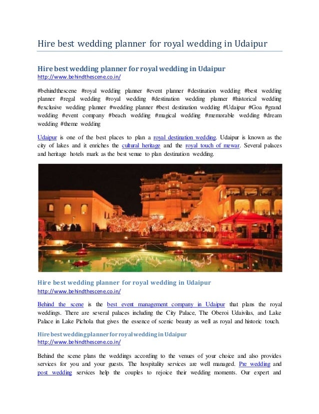 hire best wedding planner for royal wedding in udaipur 1 638 jpg cb 1517300693 best places to post flyers