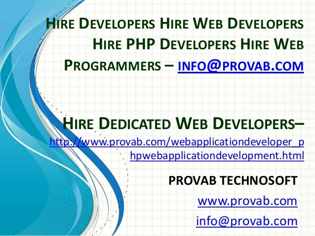 Web Developer Hiring Web Developer Hiring