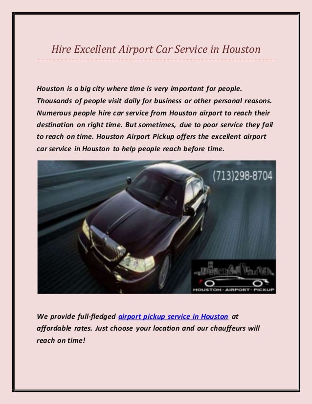 Car Service Houston >> Hire Excellent Airport Car Service In Houston Car Service Houston >> Hire Excellent Airport Car Service In Houston