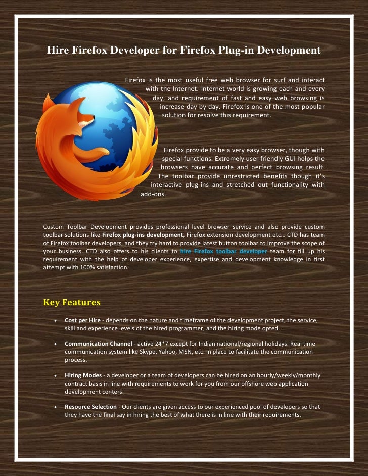 mozilla firefox developer for hire mozilla firefox developer for hire