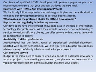 Hire html5 developer india | PPTX | Web Development | Internet