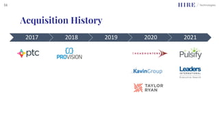 Acquisition History
2017 2018 2019 2020 2021
16
 