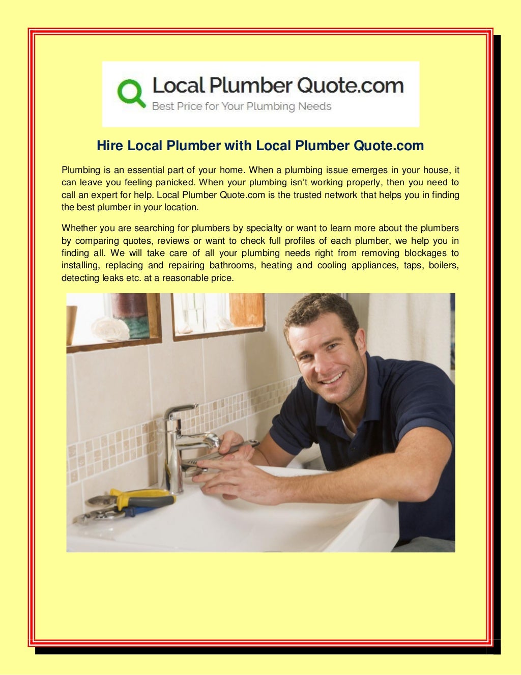 Hire Local Plumber with Local Plumber