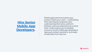 Hire Senior Mobile App Developers to Build High-Performance Apps at ...