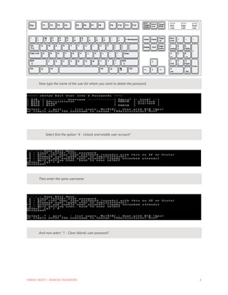 Hirens boot Remove Windows Password | PDF