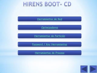Herramientas de Red


       Optimizadores


 Herramientas de Partición


Password / Key Herramientas


  Herramientas de Proceso
 