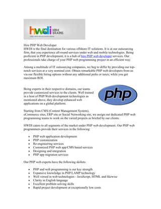 PHP Web Apps