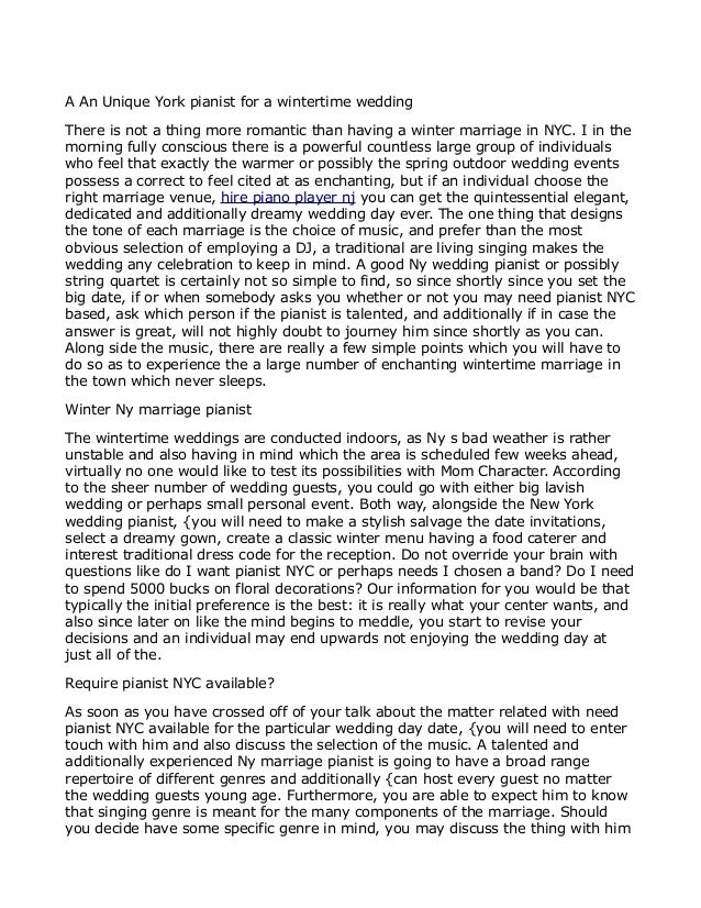 Hire piano player nj