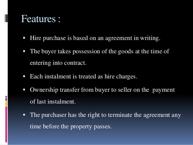 Hire purchase essay