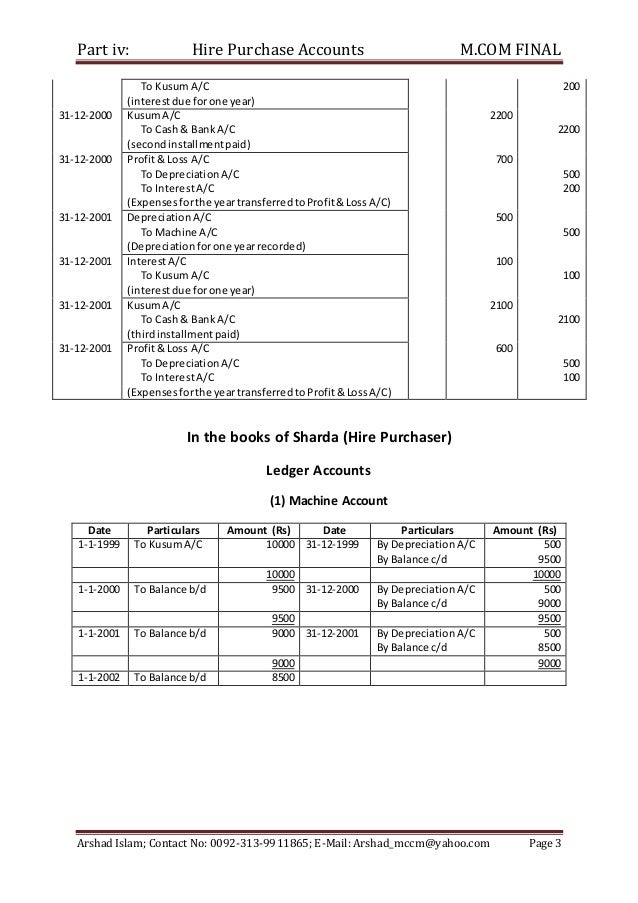 Hire purchase accounts(chp 4)