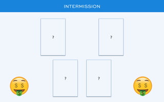 INTERMISSION
?	 ?	
?	 ?	
 