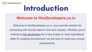 Hire Top Talented Developers in India 2024 | PPT