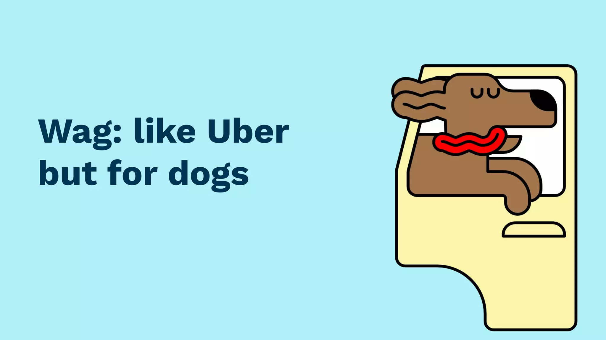 Wag: like Uber
but for dogs
 