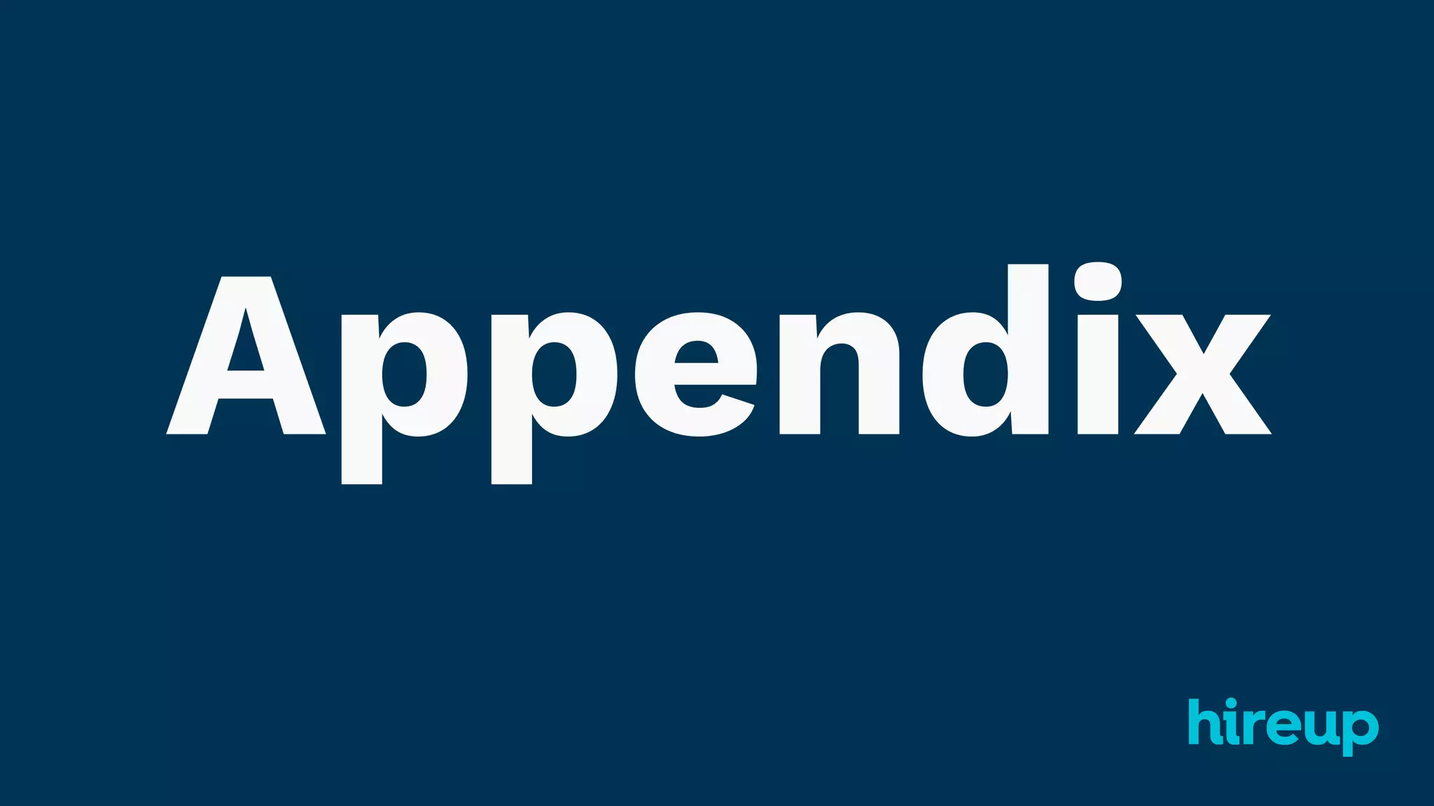 Appendix
 