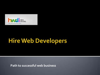 Path to successful web business
 