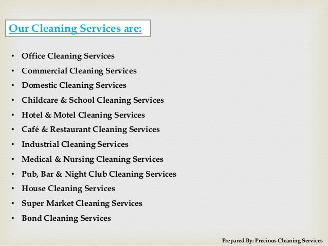a cleaning services