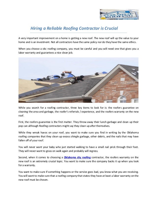 Choosing A Roofer, Checklist & Resources