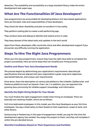 Hiring Java Developers A Comprehensive Guide for Success.pdf | Resume ...