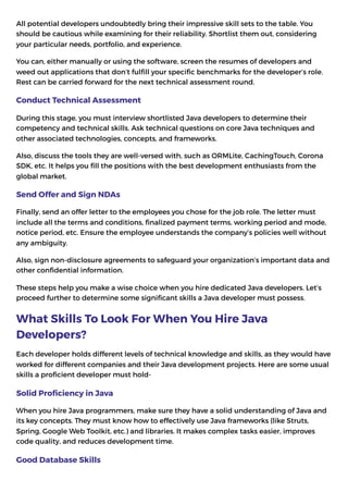 Hiring Java Developers A Comprehensive Guide for Success.pdf | Resume ...