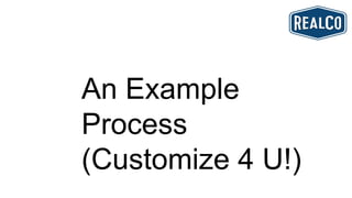 An Example
Process
(Customize 4 U!)
 